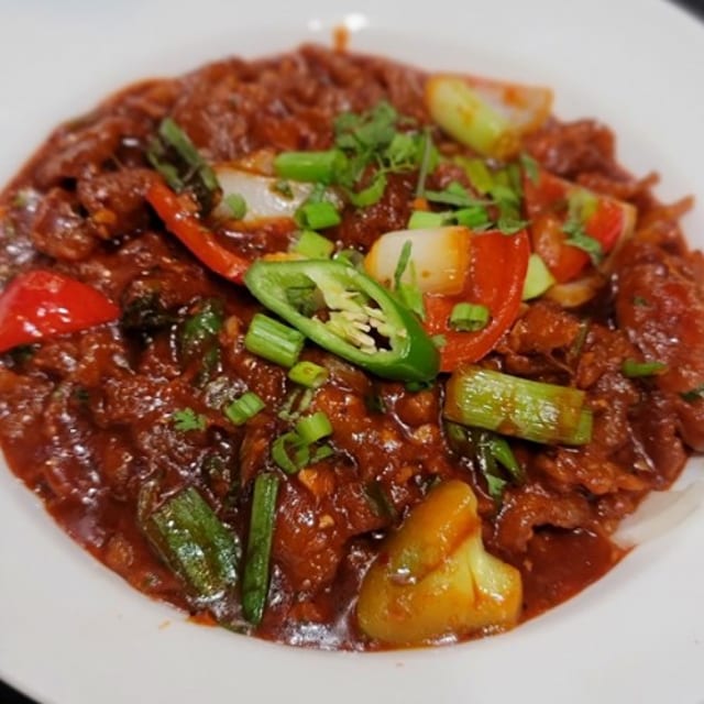 Shredded Lamb with Ginger & Scallion.