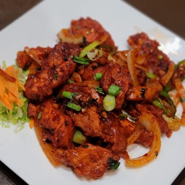 Pan Fried Chili Chicken Dry.